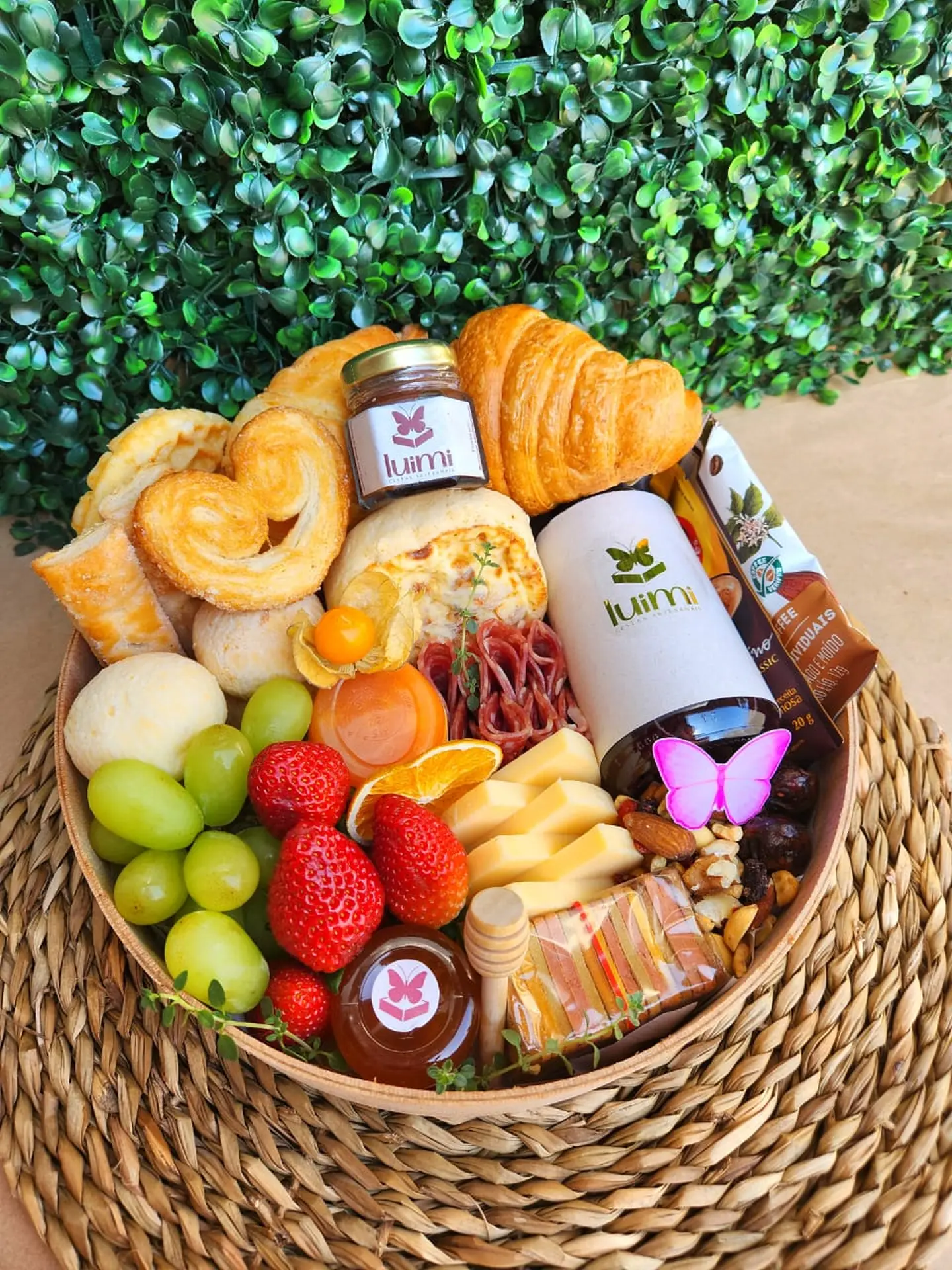 Cesta de café da manhã artesanal da Luimi em Piracicaba