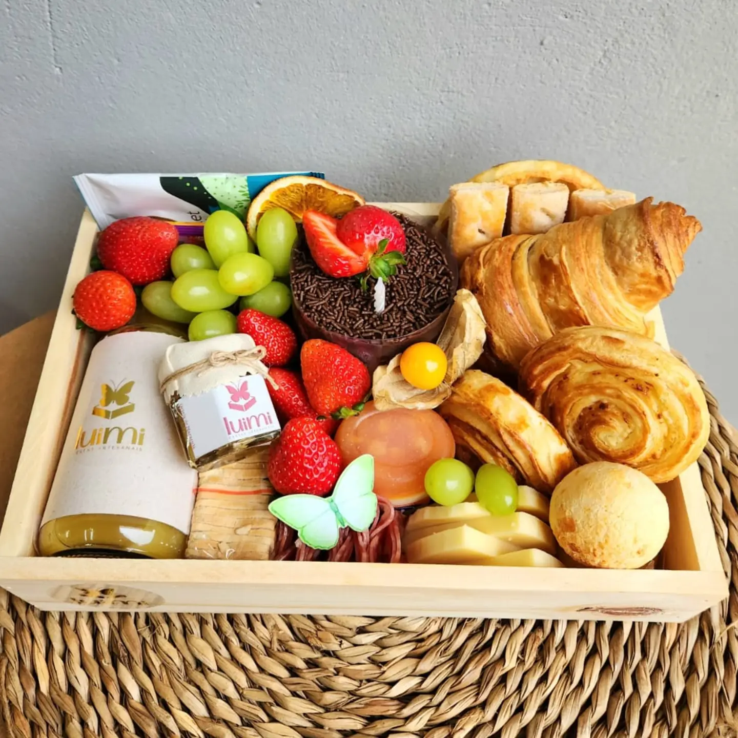 Cesta de café da manhã artesanal da Luimi em Piracicaba